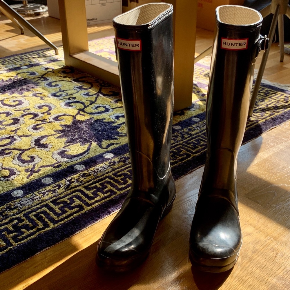Black Hunter Boots Size 9